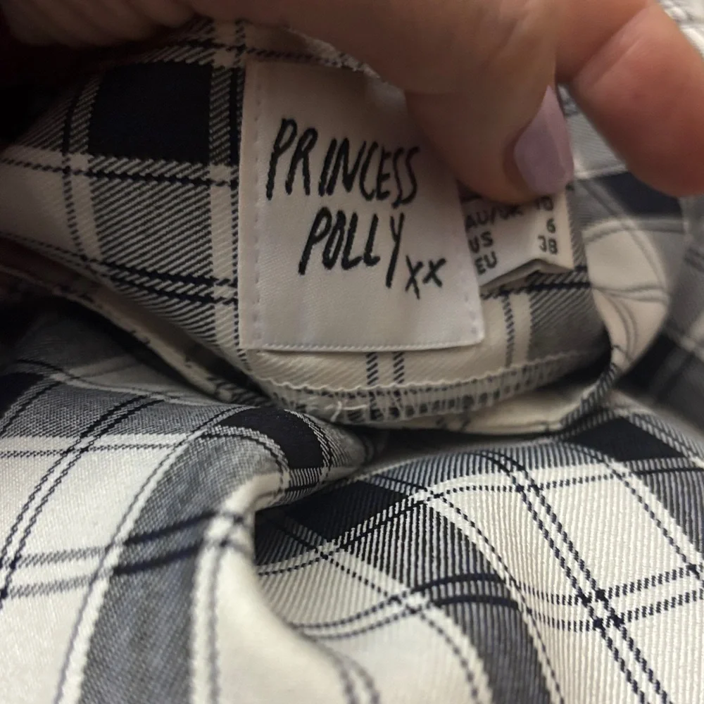 Princess Polly Checkered Pants in Black and White size 6 - Picture 11 of 12
